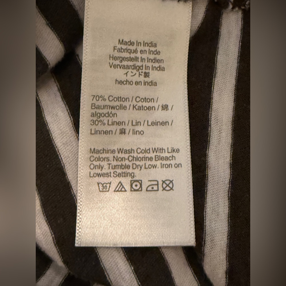 Madewell Soft Black and White Striped Short Sleeve Top - Picture 6 of 6